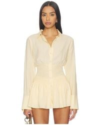 Seven Wonders - Adora Long Sleeve Shirred Shirt - Lyst