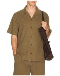 Vince - Boucle Cabana Short Sleeve Shirt - Lyst