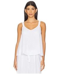 Eberjey - Linen Blend V Neck Cami - Lyst