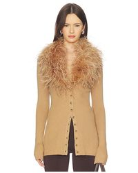 Lovers + Friends - Jovana Feather Cardigan - Lyst