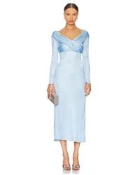 Alejandra Alonso Rojas - Long Sleeve Draped Jersey Dress - Lyst