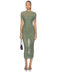 SER.O.YA - Noel Off Shoulder Mesh Midi Dress - Lyst