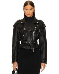 Camila Coelho - Ambrosia Leather Moto Jacket - Lyst