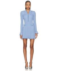 Self-Portrait - Pearl Trim Knit Mini Dress - Lyst