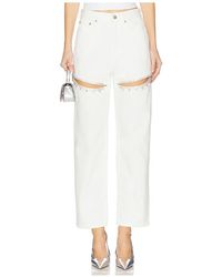 Area - Crystal Slit Jeans - Lyst