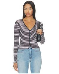 GOOD AMERICAN - The Rib V Neck Cardigan - Lyst