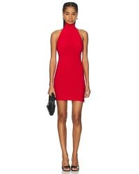 Norma Kamali - Halter Turtle Side Slit Mini Dress - Lyst