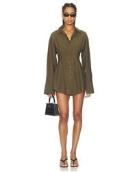 ALL THE WAYS - Charitie Button Up Mini Dress - Lyst