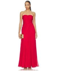 AMUR - Elea Asymmetrical Pleated Gown - Lyst