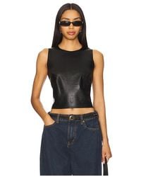 Commando - Faux Leather Shell Top - Lyst