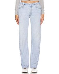 aligrace - Jeans Mit Niedrigem Bund Und Gefranster Kante - Lyst