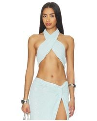 AFRM - Lyra Burnout Velvet Top - Lyst