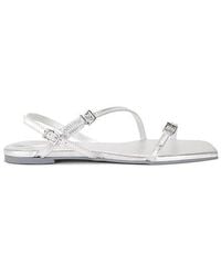 Jonathan Simkhai - Carey Metallic Strappy Flat Sandal - Lyst