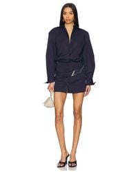 The Attico - Long Sleeve Shirt Mini Dress - Lyst