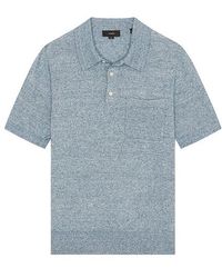 Vince - Linen Cashmere Short Sleeve Pocket Polo - Lyst