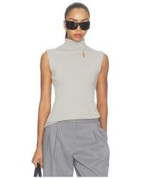 Helmut Lang - Button Sleeveless Top - Lyst