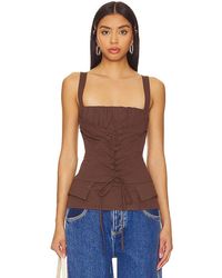 Lioness - In Bloom Top In Chocolate. - Size L (also In M, S, Xl, Xs, Xxs) - Lyst