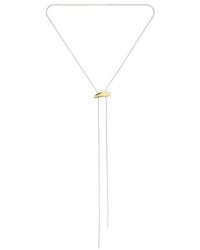 BRACHA - Lauren Two Tone Lariat Necklace - Lyst