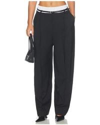Alexander Wang - Mid-Rise Belted Tailored Pant With Pre-Styled Boxer - Lyst
