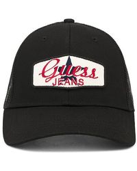 Guess - Patched Trucker Hat - Lyst