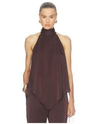 LAPOINTE - Lightweight Satin Hankerchief Top - Lyst