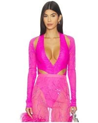 LAPOINTE - Snake Lace Bodysuit - Lyst