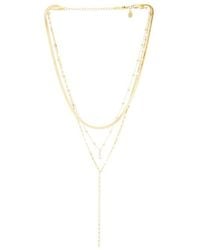 petit moments - Layered Stone Lariat Necklace - Lyst