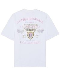 Guess - Letterman Tee - Lyst