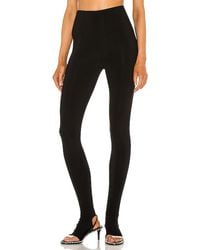 Norma Kamali - Legging With Footie In Black - Lyst