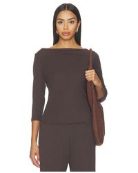 VIR VITA - Florence Boatneck Pointelle Top - Lyst