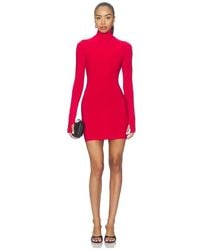 Norma Kamali - Long Sleeve Turtleneck Mini Dress - Lyst