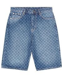 Daily Paper - Monogram Denim Shorts - Lyst