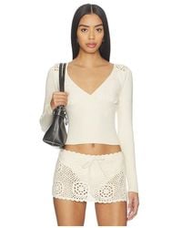 Frankie's Bikinis - Arlo Cloud Knit Long Sleeve Shirt - Lyst