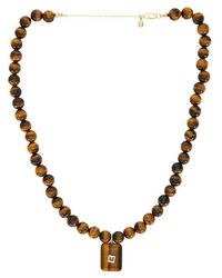Shashi - Gemstone Tiger Eye Pendant Necklace - Lyst