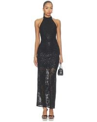 Alice + Olivia - Koi Embellished Lace Halter Maxi Dress With Back Slit - Lyst