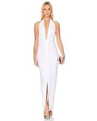 Norma Kamali - Tie Front Halter Gown - Lyst