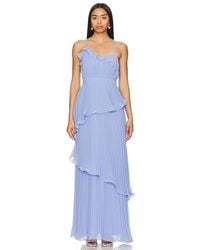 AMUR - Cassy Pleated Gown - Lyst