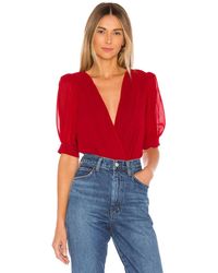 House of Harlow 1960 X Revolve Nora Bodysuit - Red
