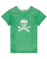 Jaded London - Green Skull And Cross Bones T-shirt - Lyst