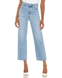 Levi's Ribcage Straight Ankle - Blau