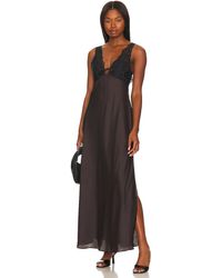 Free People - X Intimately Fp Country Side Maxi Slip In Hot Fudge - Lyst