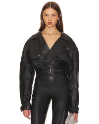 Nbd - Oversized Leather Motorcycle Jacket - Lyst