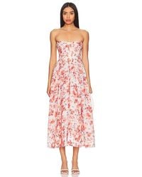 Bardot - Lola Corset Midi Dress - Lyst