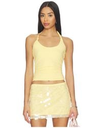 SNDY'S - Lexie Twist Halter Tank Top - Lyst
