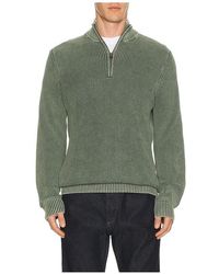 Faherty - Sunwashed Quarter Zip Sweater - Lyst