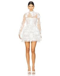 Bronx and Banco - Minivestido Manga Larga Anastasia Floral En Color Blanco Talla (También En Xs) - Lyst