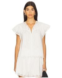 Ulla Johnson - Effie Flutter Sleeve Top - Lyst