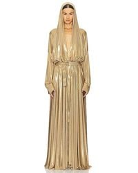 Norma Kamali - Hooded Super Shirt Flared Gown - Lyst