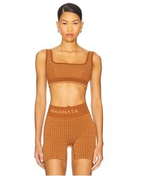 Nagnata - Houndstooth Wool Bralette - Lyst