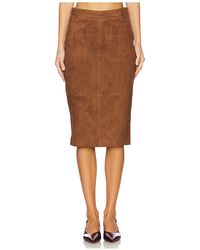retroféte - Marcella Suede Skirt - Lyst